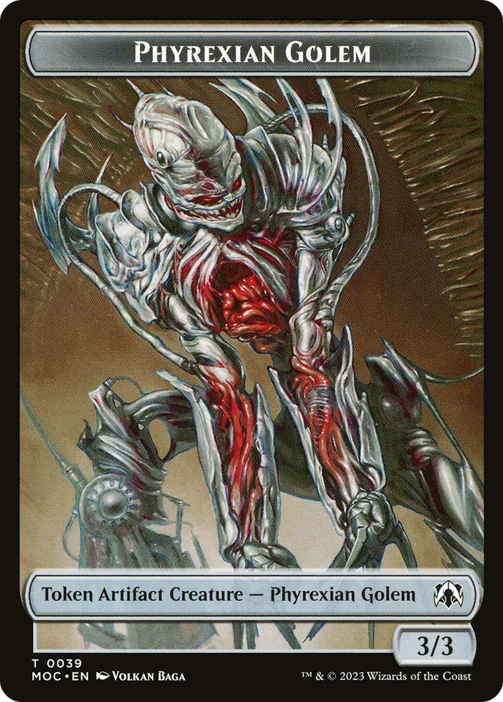 Phyrexian Golem (TMOC-039) [March of the Machine Commander Tokens]