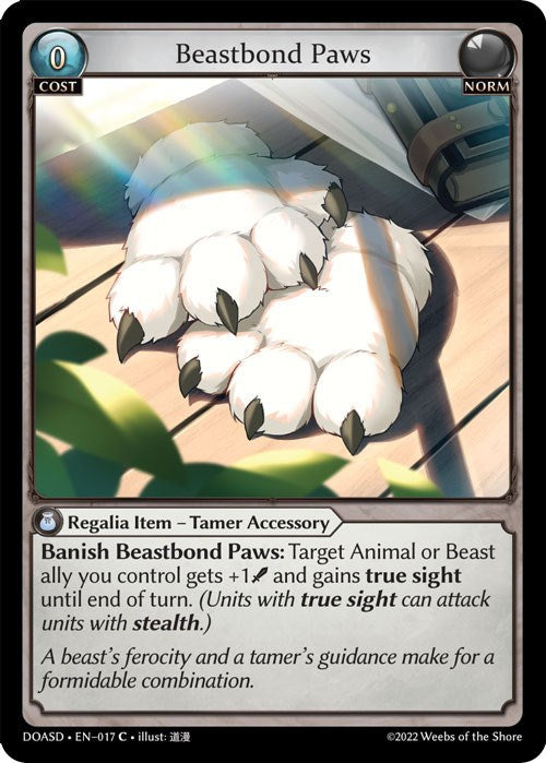 Beastbond Paws (017) [Dawn of Ashes: Starter Decks]