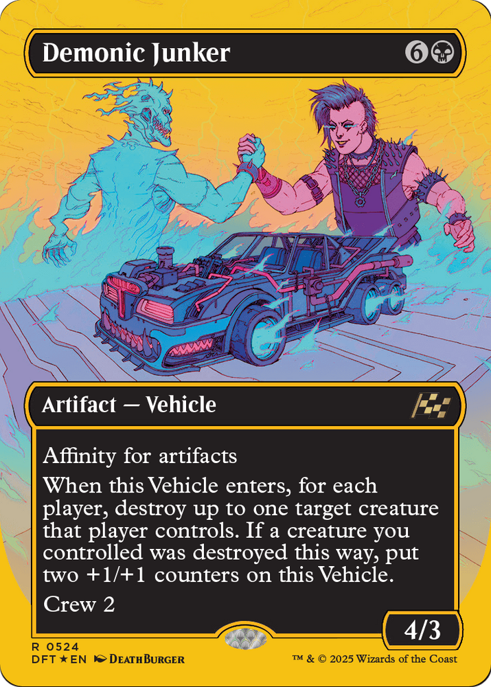 Demonic Junker (Borderless) (First-Place Foil) [Aetherdrift]