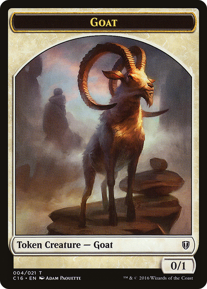 Goat // Thopter Double-Sided Token (C16-4 // 9) [Commander 2016 Tokens]