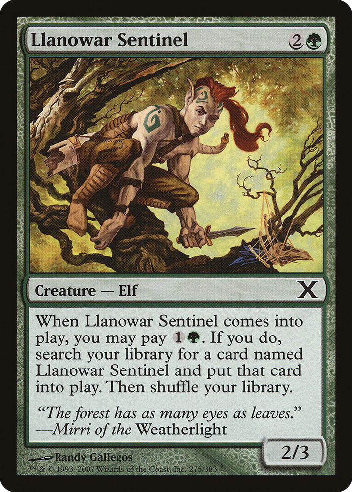 Llanowar Sentinel (10E-275) [Tenth Edition]
