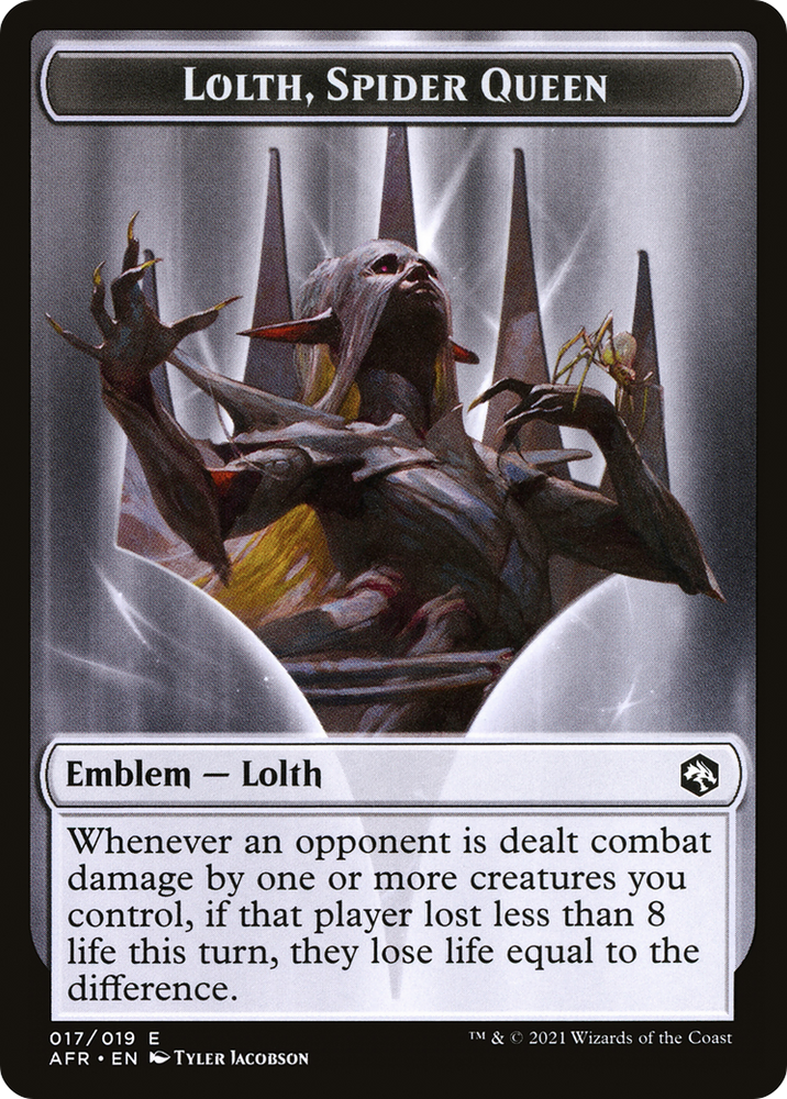 Lolth, Spider Queen Emblem (TAFR-017) [Adventures in the Forgotten Realms Tokens] Foil