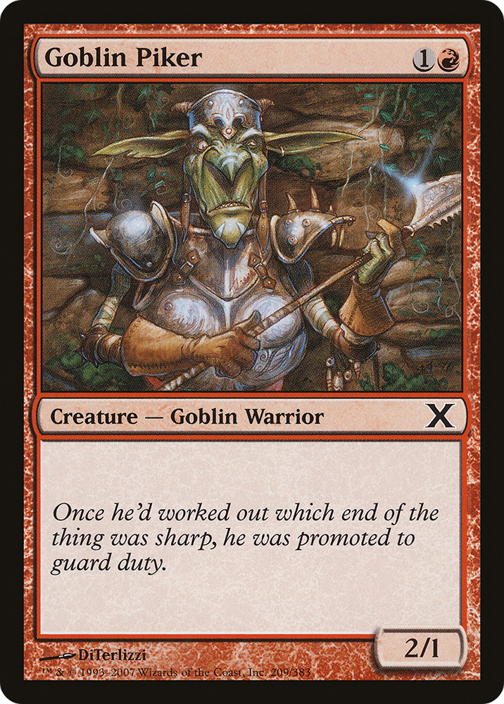 Goblin Piker (10E-209) [Tenth Edition] Foil