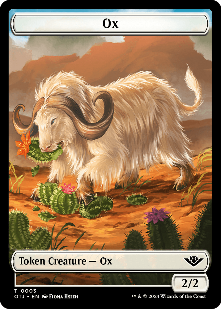 Ox (TOTJ-003) [Outlaws of Thunder Junction Tokens] Foil