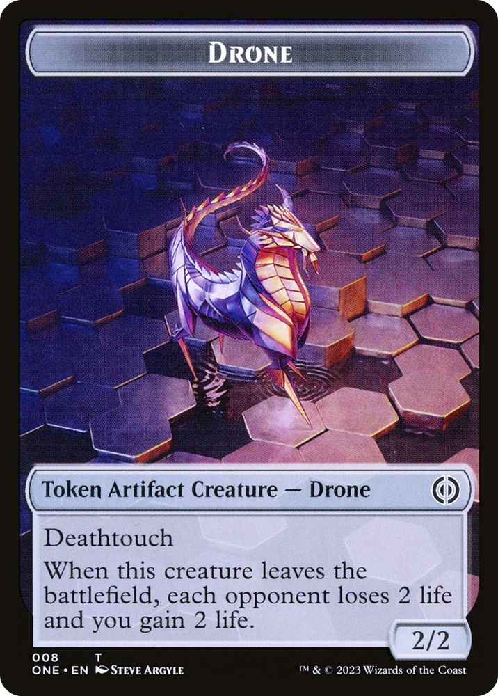 Drone (TONE-008) [Phyrexia: All Will Be One Tokens] Foil