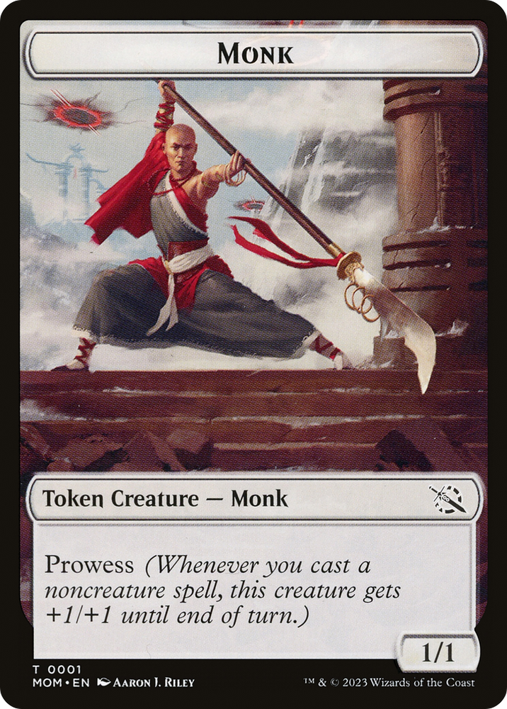 Monk (TMOM-001) [March of the Machine Tokens] Foil