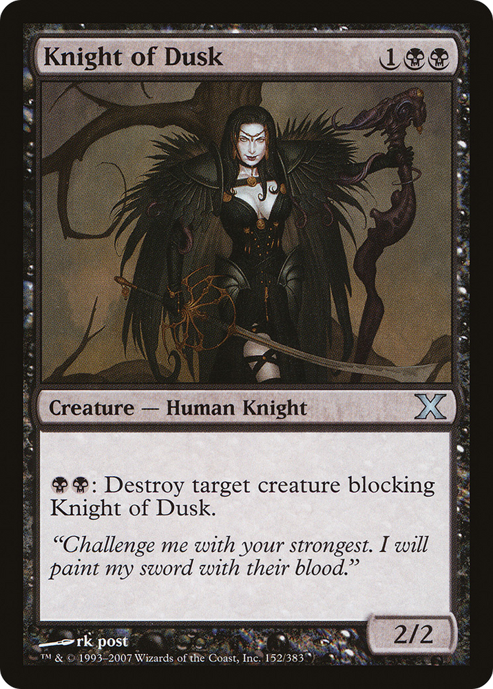 Knight of Dusk (10E-152) [Tenth Edition] Foil