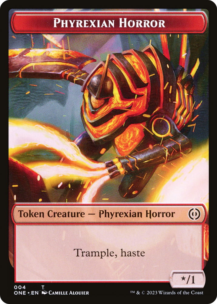 Phyrexian Horror (TONE-004) [Phyrexia: All Will Be One Tokens] Foil