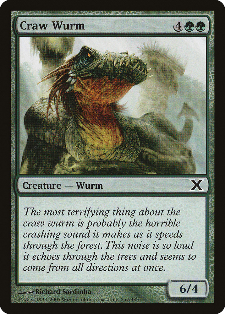 Craw Wurm (10E-257) [Tenth Edition] Foil