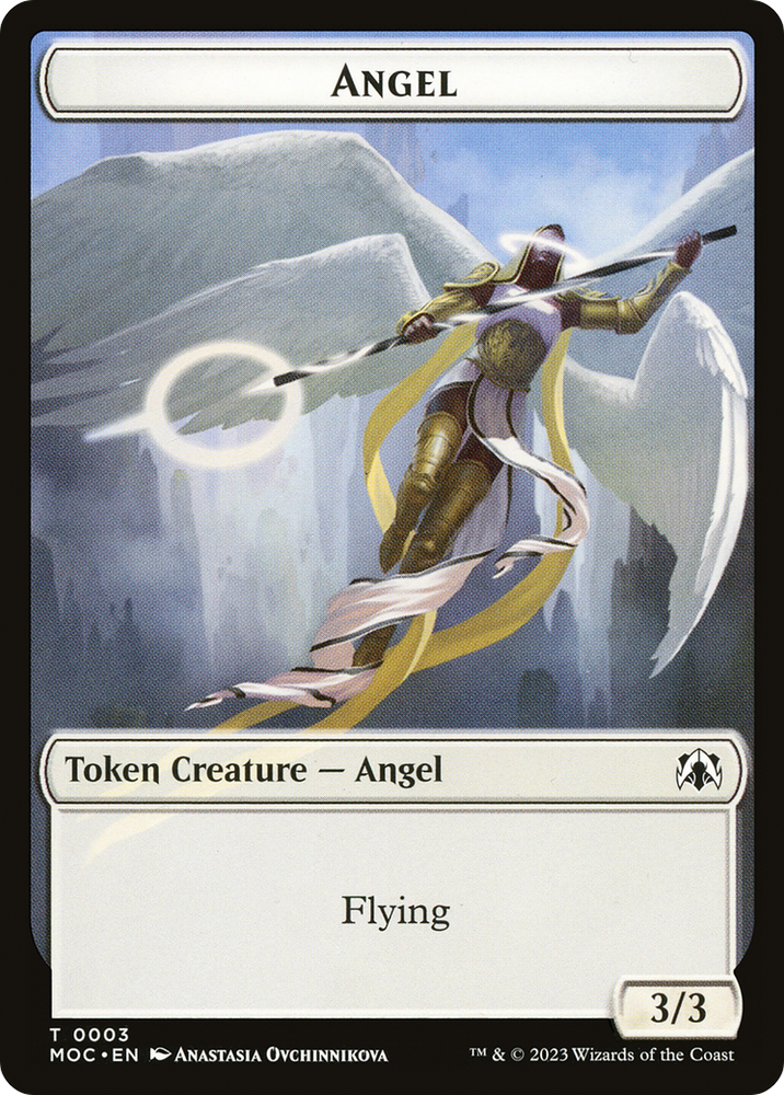 Angel (TMOC-003) [March of the Machine Commander Tokens]