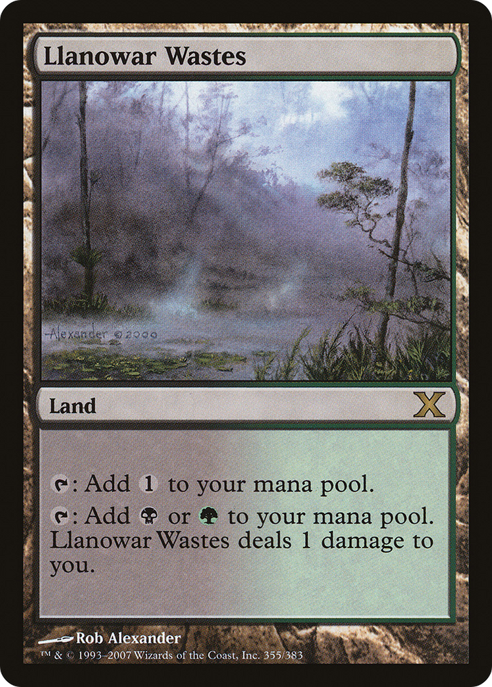 Llanowar Wastes (10E-355) [Tenth Edition] Foil