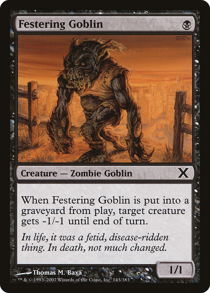 Festering Goblin (10E-143) [Tenth Edition] Foil